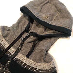Lululemon grey hooded zip up sweatshirt size 4